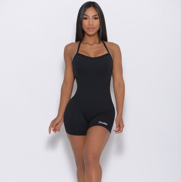 Bombshell Sportswear Sculpted Bodysuit Shorts - Purple L - Picture 6 of 8